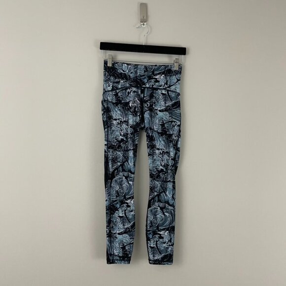 Lululemon Train Times 7/8 Pant 25" Eternal Wave Starlight Black Size 6 - Picture 1 of 8
